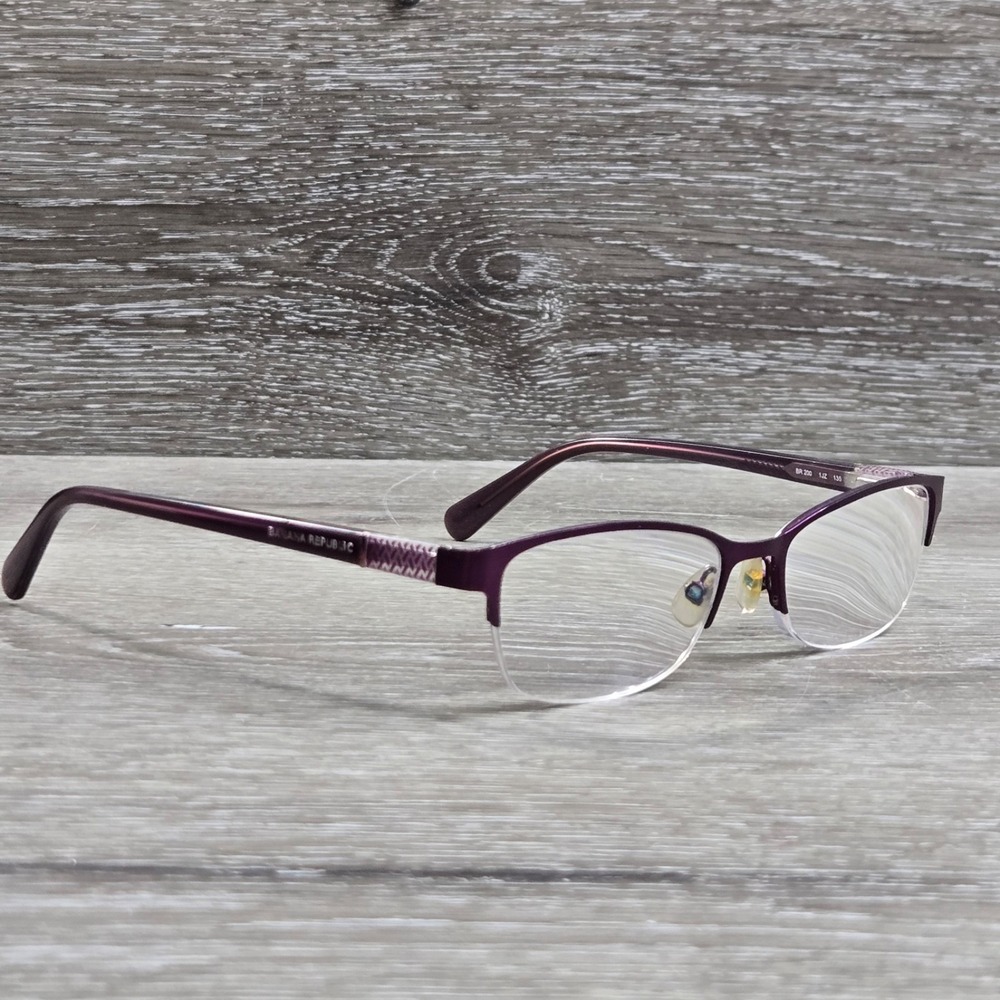 Banana Republic BR200 1JZ Purple Half Rim Womens Eyeglass 135mm Frame only